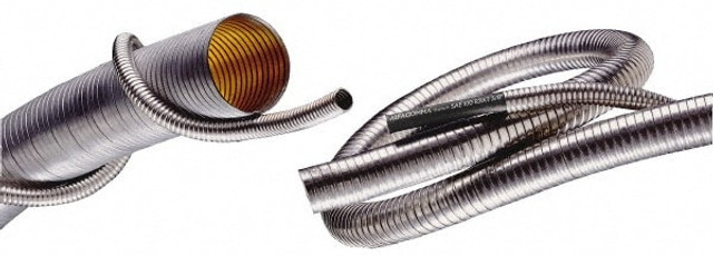 Kuriyama of America HTG41000150X25 1-1/2" ID x 1-5/8" OD, -60 to 750°F, Galvanized Steel Unlined Flexible Metal Duct Hose