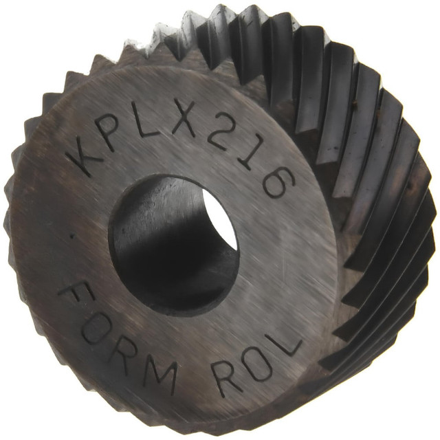 MSC KPLX216BN Beveled Face Knurl Wheel: 3/4" Dia, 90 ° Tooth Angle, 16 TPI, Diagonal, Cobalt