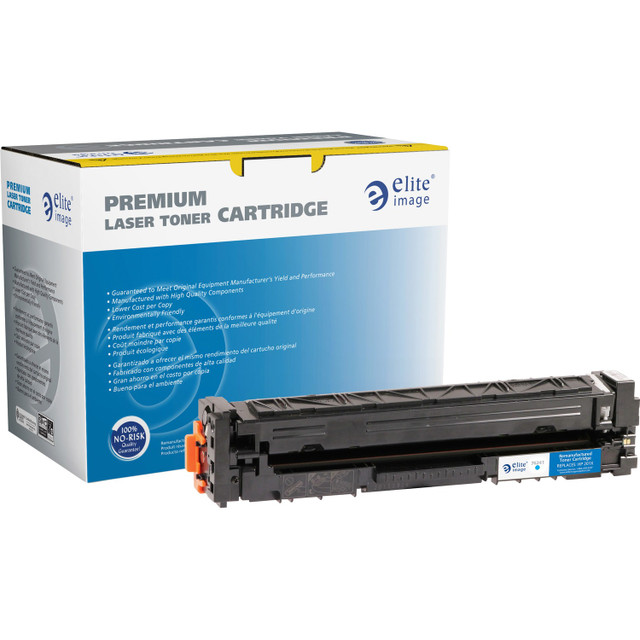 Elite Image 76241 Elite Image Remanufactured High Yield Laser Toner Cartridge - Single Pack - Alternative for HP 201X (CF401X) - Cyan - 1 Each