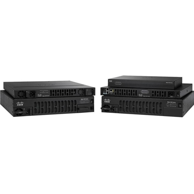 CISCO ISR4431/K9  4431 Router - 4 Ports - 4 RJ-45 Port(s) - Management Port - 8 - 4 GB - Gigabit Ethernet - 1U - Rack-mountable, Wall Mountable - 90 Day