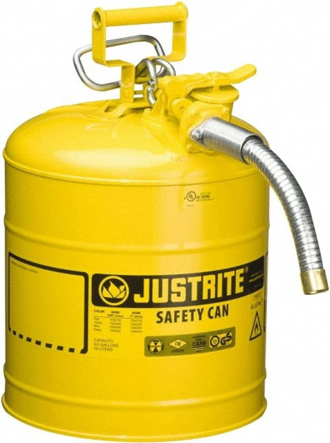 Justrite. 7250230 Safety Can: 5 gal, Steel