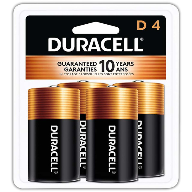 THE DURACELL COMPANY MN1300R4Z Duracell Coppertop D Alkaline Batteries, Pack Of 4