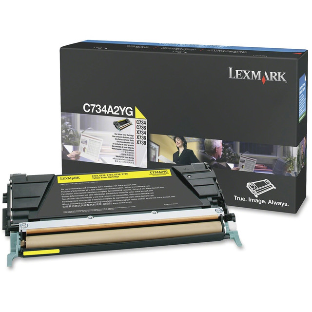 LEXMARK INTERNATIONAL, INC. C734A2YG Lexmark C734A2YG Yellow Return Program Toner Cartridge