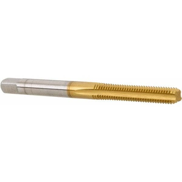 Hertel K020122AS25 Straight Flute Tap: M4x0.70 Metric Coarse, 4 Flutes, Bottoming, High Speed Steel, TiN Coated