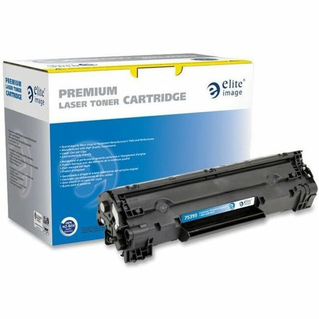 Elite Image ELI75395  Remanufactured Black Toner Cartridge Replacement For HP 36A, CB436A