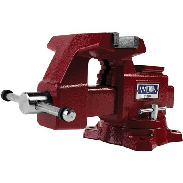 Wilton 28819 Bench & Pipe Combination Vise: 5" Jaw Opening, 3-1/4" Throat Depth