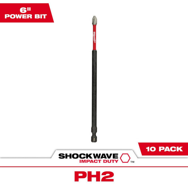 Milwaukee Tool 48-32-4207 Power & Impact Screwdriver Bits & Holders; Bit Type: Power Bit ; Hex Size (Inch): 1/4 ; Blade Width (Decimal Inch): 0.4500 ; Drive Size: 1/4 ; Body Diameter (Decimal Inch): 0.4500 ; Phillips Size: #2