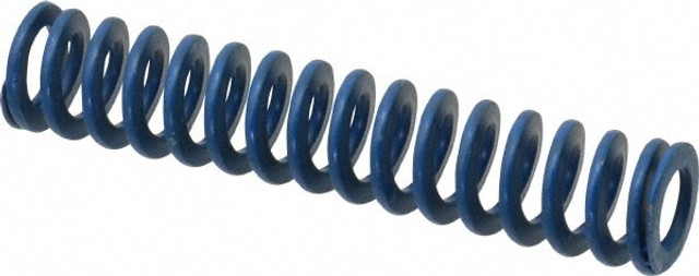 Associated Spring Raymond 103-210 Die Spring: 1/2" Hole Dia, 9/32" Rod Dia, 2-1/2" Free Length, Blue