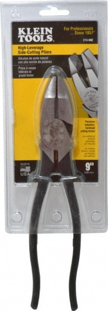 Klein Tools 213-9NE 9-1/4" OAL, 1-19/32" Jaw Length x 1-1/4" Jaw Width, Side Cutting Pliers