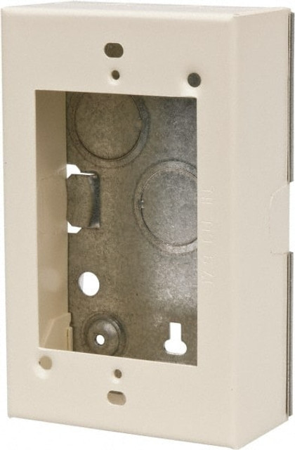 Wiremold V5747 Electrical Device Box: Steel, Rectangle, 4-5/8" OAH, 2-7/8" OAW, 1-3/8" OAD, 1 Gang