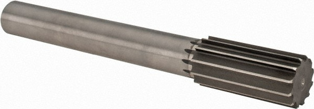 MSC 433-1.8750 Chucking Reamer: 1-7/8" Dia, 14" OAL, 4" Flute Length, Straight Shank, High Speed Steel