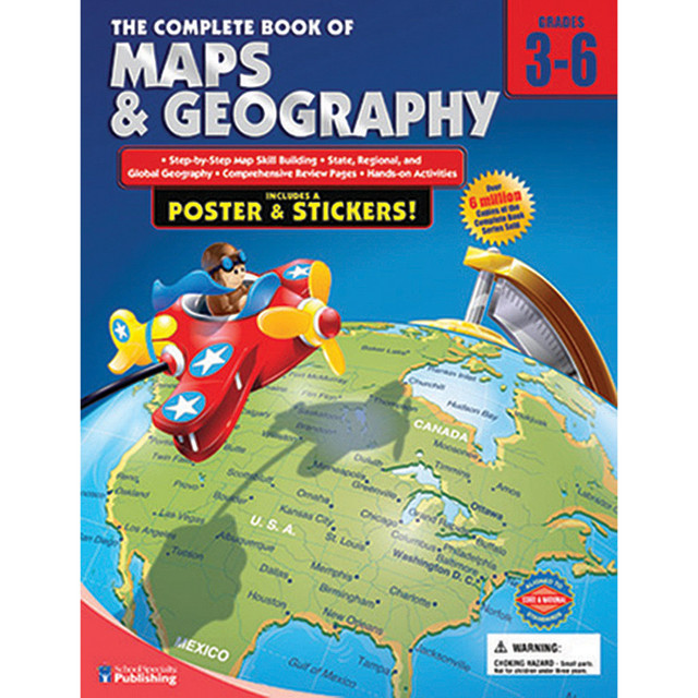 Carson-Dellosa 0769685595  The Complete Book Of .. Maps & Geography, Grades 3-6