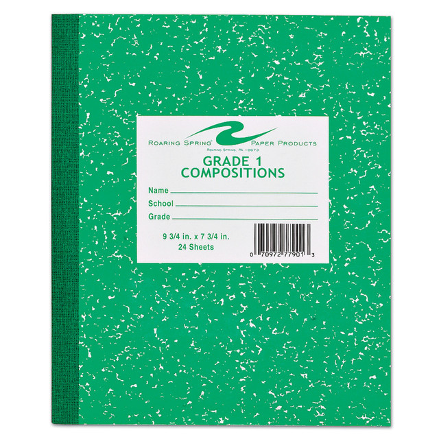 ROARING SPRING BLANK BOOK COMPANY 77920 Roaring Spring Grade School Writing Composition Book, Grade 1