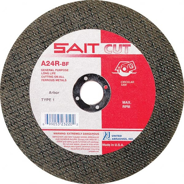 Sait 23100 Cut-Off Wheel: 4-1/2" Dia, 3/32" Thick, 7/8" Hole, Aluminum Oxide