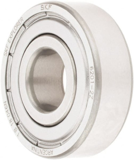 SKF 6201-2Z Deep Groove Ball Bearing: 32 mm OD, 0.3937" Wide, Double Shield