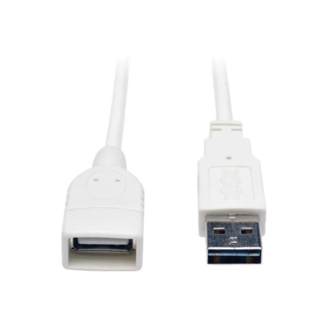 TRIPP LITE UR024-010-WH Eaton Tripp Lite Series Universal Reversible USB 2.0 Extension Cable (Reversible A to A M/F), White, 10 ft. (3.05 m) - USB extension cable - USB (F) to USB (M) - USB 2.0 - 10 ft - molded - white