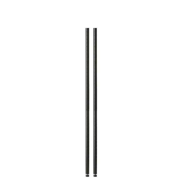 HONEY-CAN-DO INTERNATIONAL, LLC Honey Can Do SHFPOL2-B54 Honey-Can-Do Steel Shelving Support Poles, 54in x 1in, Black, Pack Of 2