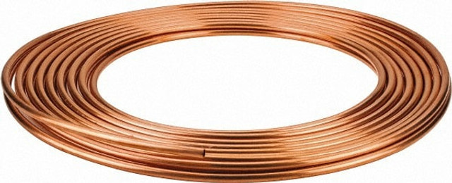 Mueller Industries D 04050P 50' Long, 1/4" OD, Copper Seamless Tube