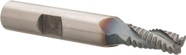 Hertel 62851050 Roughing End Mill: 1/4" Dia, 3 Flutes, Single End, Cobalt