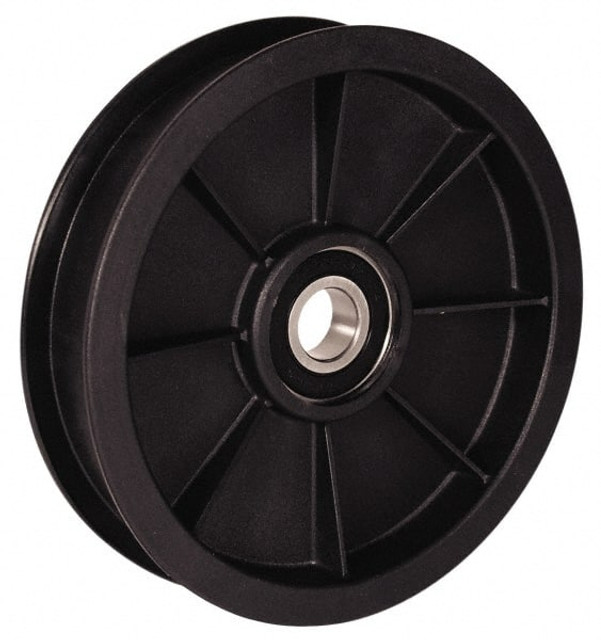 Fenner Drives RA4801RB0001 3/8 Inside x 4.8" Outside Diam, 0.53" Wide Pulley Slot, Glass Reinforced Nylon Idler Pulley