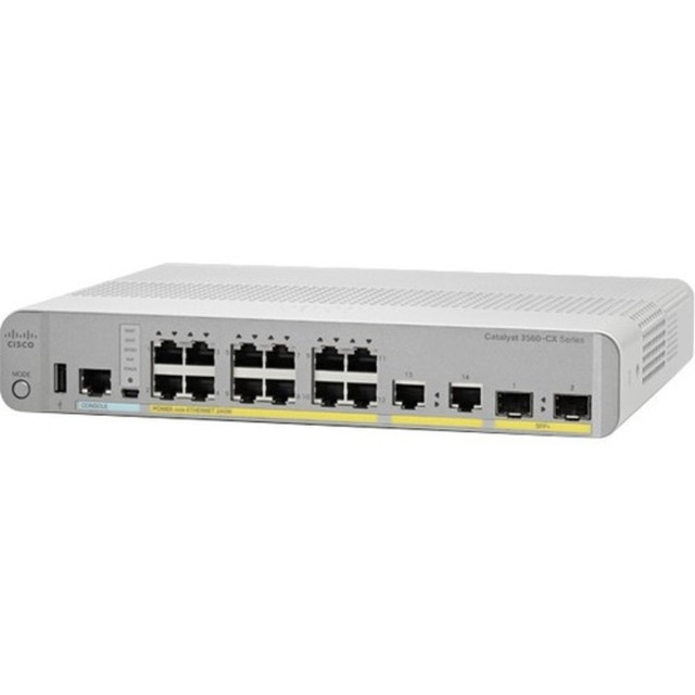 CISCO WS-C3560CX-8PT-S  Catalyst 3560CX-8PT-S Switch - 10 Ports - Manageable - Gigabit Ethernet - 10/100/1000Base-TX - Twisted Pair - Rail-mountable, Rack-mountable