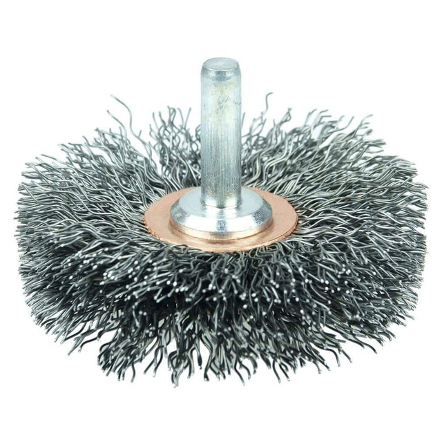 Weiler 17614 Wheel Brush: 2-1/2" Wheel Dia, Crimped