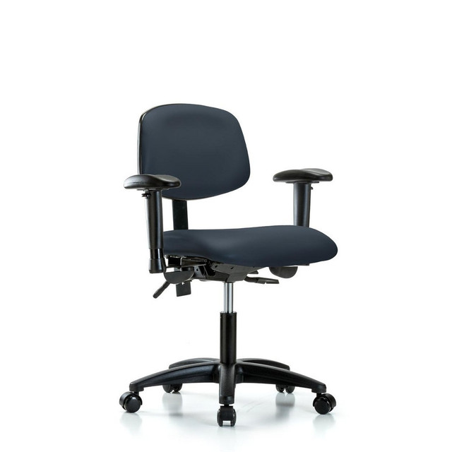 Blue Ridge Ergonomics MSC46126 Task Chair: Vinyl, Imperial Blue