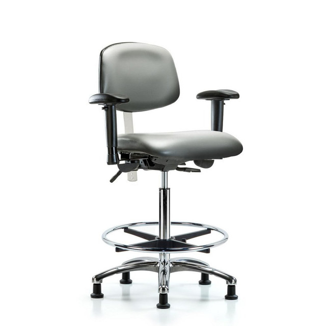 Blue Ridge Ergonomics MSC43857 Task Chair: Vinyl, Sterling