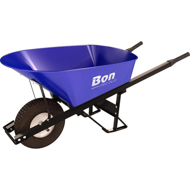 Bon Tool 28-900 Wheelbarrows; Volume Capacity: 6.0 ; Load Capacity: 250 ; Wheel Material: Rubber ; Tray Material: Steel