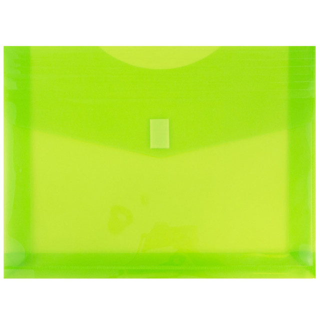 JAM PAPER AND ENVELOPE 218V2LI JAM Paper Plastic Booklet Expansion Envelopes, Letter-Size, 9 3/4in x 13in, Hook & Loop Closure, Lime Green, Pack Of 12 JAM PAPER AND ENVELOPE 218V2LI JAM Paper Plastic Booklet Expansion Envelopes, Letter-Size, 9 3/4in x 13in, Hook & Loop Closure, Lime Green, Pack Of 12