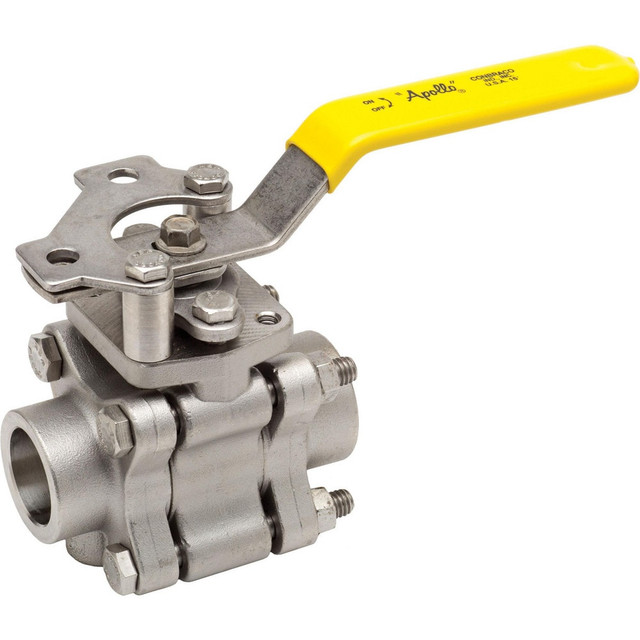 Apollo. 86A2041477 Side Vented Manual Ball Valve: 3/4" Pipe, Full Port, Stainless Steel