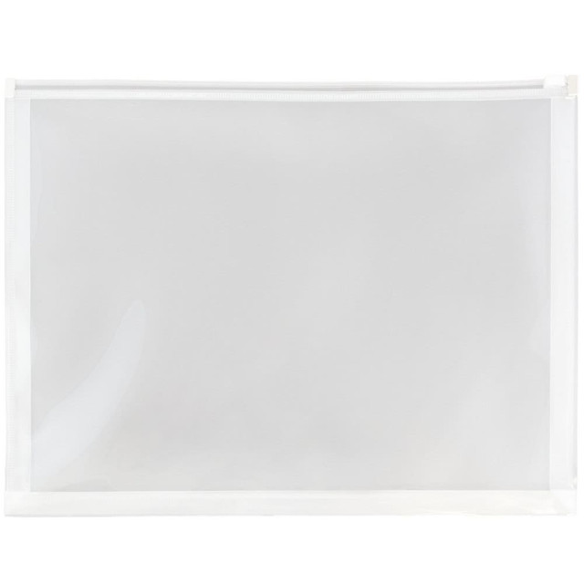 JAM PAPER AND ENVELOPE 218Z1CL JAM Paper Plastic Envelopes, Zipper Closure, Letter-Size, 9 3/4in x 13in, Clear, Pack Of 12 JAM PAPER AND ENVELOPE 218Z1CL JAM Paper Plastic Envelopes, Zipper Closure, Letter-Size, 9 3/4in x 13in, Clear, Pack Of 12