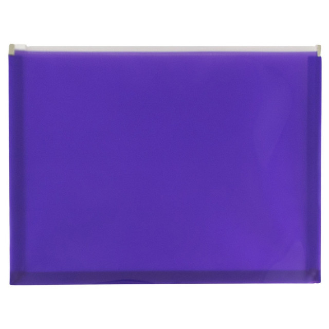 JAM PAPER AND ENVELOPE 218Z1PU JAM Paper #10 Plastic Envelopes, Zipper Closure, Purple, Pack Of 12