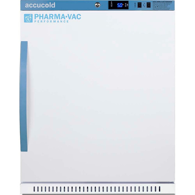 Accucold Pharmacy Medical-Laboratory Refrigerator: 6 cu ft Capacity, 2 to 8 &deg; C, 23-3/8" OAW, 24-3/8" OAD, 31-3/4" OAH ARS62PVBIADA