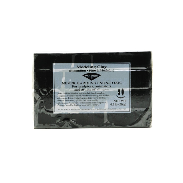 MEADWESTVACO CORP 10511 Van Aken Plastalina Modeling Clay, 4 1/2 Lb, Black