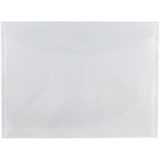 JAM PAPER AND ENVELOPE 459SCLEAR JAM Paper Plastic Envelopes, Letter-Size, 8 7/8in x 12in, Clear, Pack Of 12