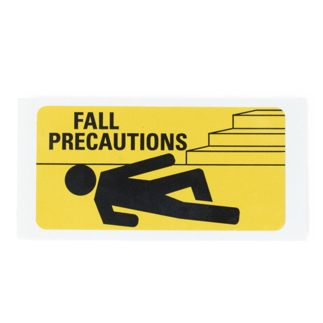 MEDLINE INDUSTRIES, INC. DYK100FPLBLA Medline Fall Precaution Labels, 3in x 1 1/2in, Yellow, Pack Of 500