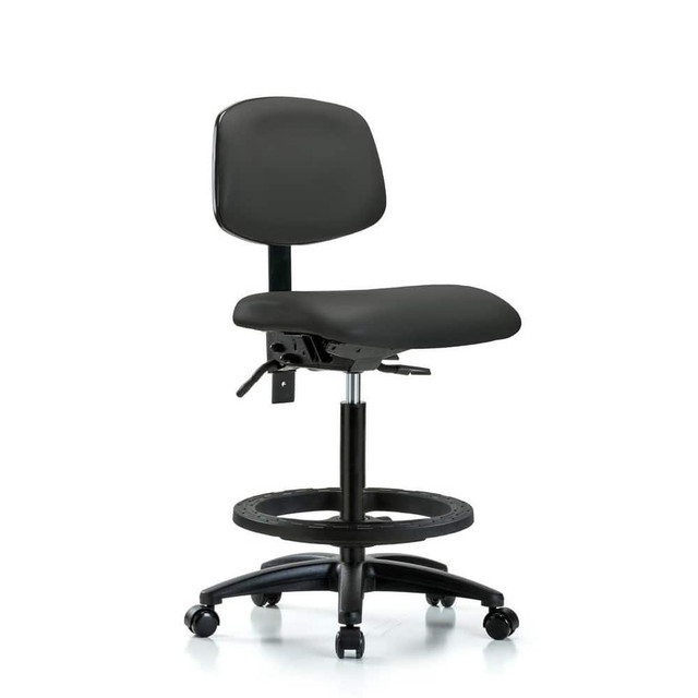 Blue Ridge Ergonomics MSC47766 Task Chair: Vinyl, Charcoal