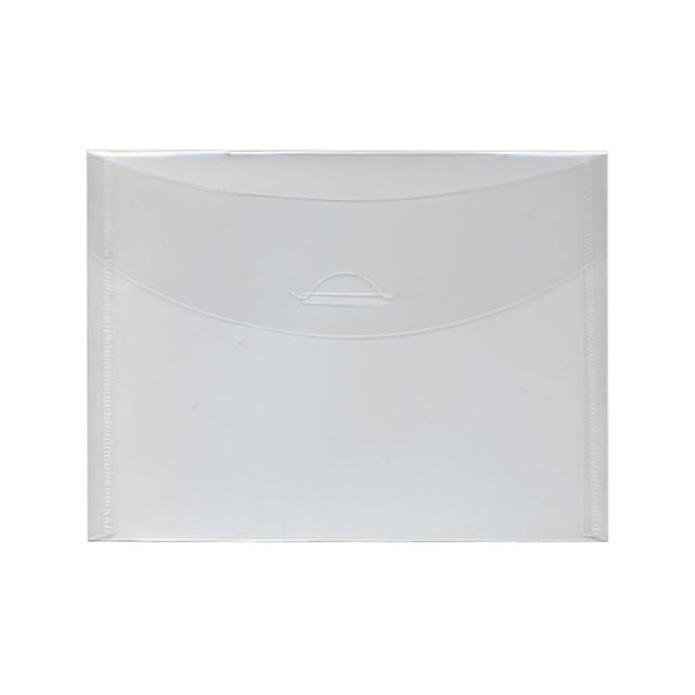 JAM PAPER AND ENVELOPE JAM Paper 1541743  Plastic Envelopes, 5 1/2in x 7 3/8in, Clear, Pack Of 12