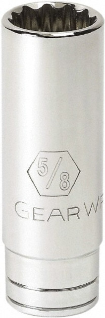 GEARWRENCH 80370D Deep Hand Socket: 3/8" Drive, 11/16" Socket, 6-Point