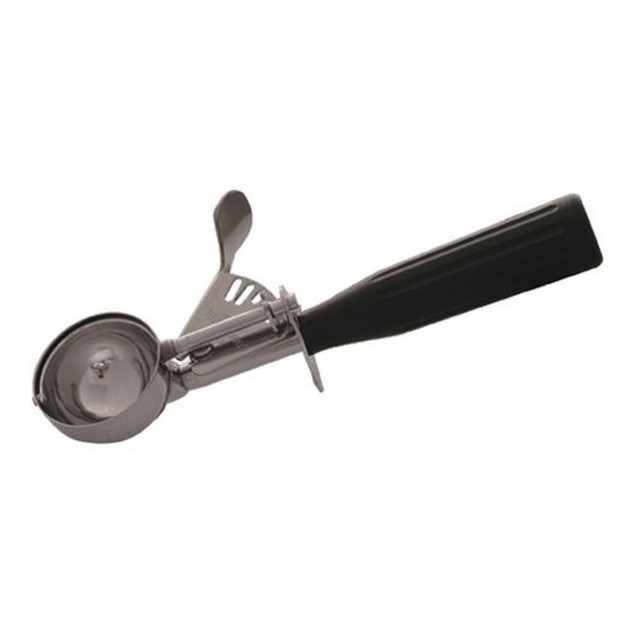 Great for serving scoops of tasty ice cream, this disher features a stainless-steel bowl. The plastic handle allows simple, comfortable use, and it holds up to 1 oz per scoop.  Holds up to 1 oz.  Plastic handle allows a comfortable hold.  Stainless-steel bowl is able to handle daily use.
