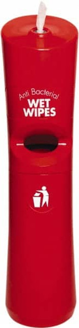 Addgards HHD1RB4R Red Polyethylene Manual Wipe Dispenser