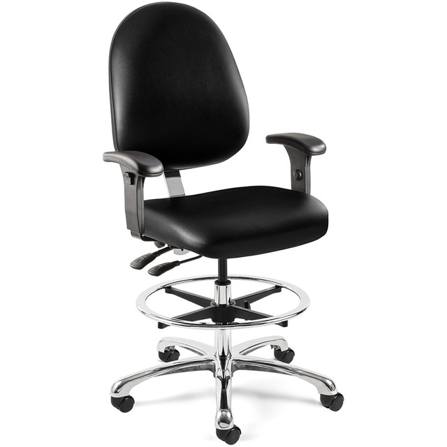 Bevco 9352LSVBLKA5HFC Task Chair: Vinyl, Adjustable Height, Black