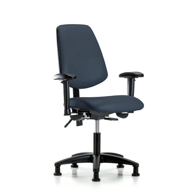 Blue Ridge Ergonomics MSC45727 Task Chair: Vinyl, Imperial Blue