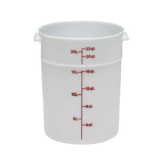 CAMBRO MFG. CO. RFS22148 Cambro Food Storage Container, 22 Qt, White CAMBRO MFG. CO. RFS22148 Cambro Food Storage Container, 22 Qt, White