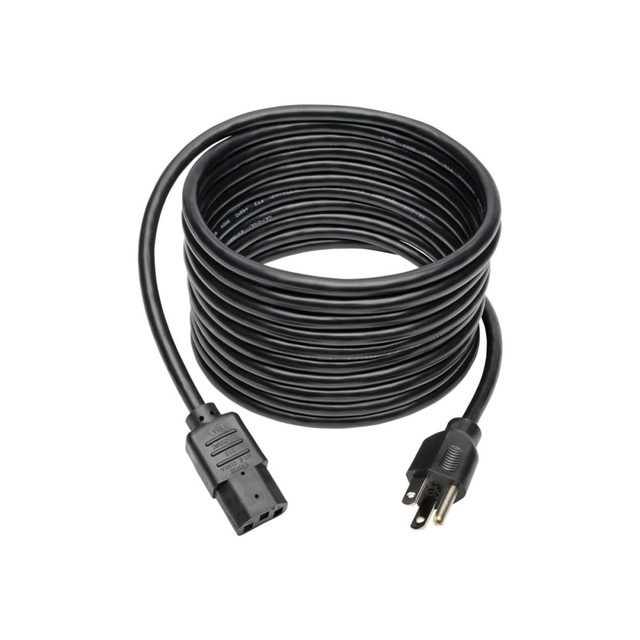 TRIPP LITE P006-015 Eaton Tripp Lite Series Desktop Computer AC Power Cable, NEMA 5-15P to C13 - 10A, 125V, 18 AWG, 15 ft. (4.57 m), Black - Power cable - power IEC 60320 C13 to NEMA 5-15 (M) - AC 110 V - 15 ft - black