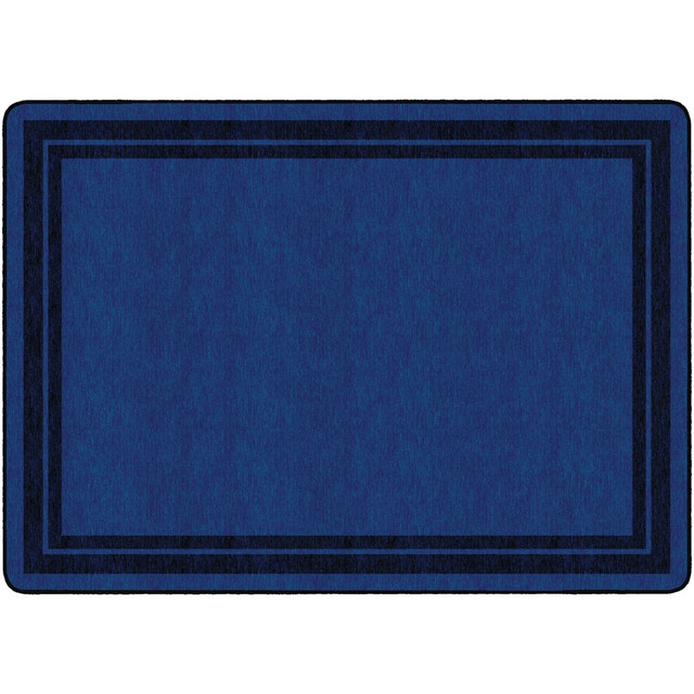 FLAGSHIP CARPETS FE423-32A  Double-Border Rectangular Rug, 72in x 100in, Dark Blue