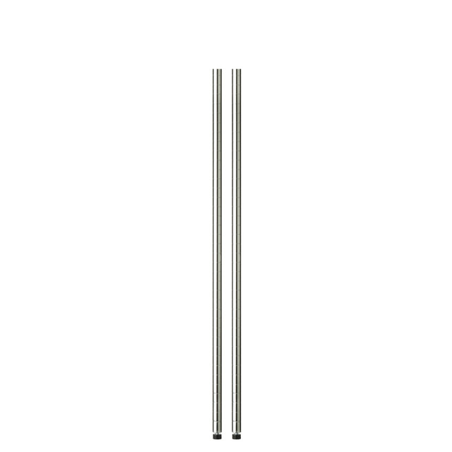 HONEY-CAN-DO INTERNATIONAL, LLC SHFPOL2-C54 Honey-Can-Do Steel Shelving Support Poles, 54in x 1in, Chrome, Pack Of 2 HONEY-CAN-DO INTERNATIONAL, LLC SHFPOL2-C54 Honey-Can-Do Steel Shelving Support Poles, 54in x 1in, Chrome, Pack Of 2