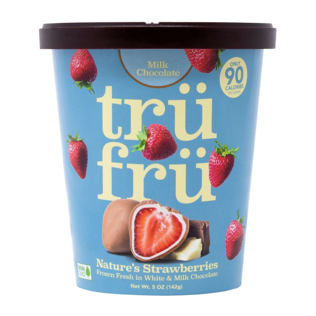 TRU FRU 824F  Natures Strawberries Frozen Fresh In White And Milk Chocolate, Carton Of 8 Tubs