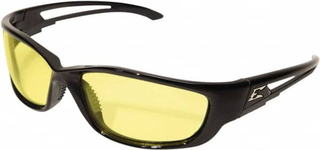 Edge Eyewear SK-XL112VS Safety Glass: Anti-Fog & Scratch-Resistant, Polycarbonate, Yellow Lenses, Full-Framed, UV Protection